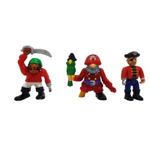 Lot of 3 Fisher Price Great Adventures 1995-95 Pirate Ship Set